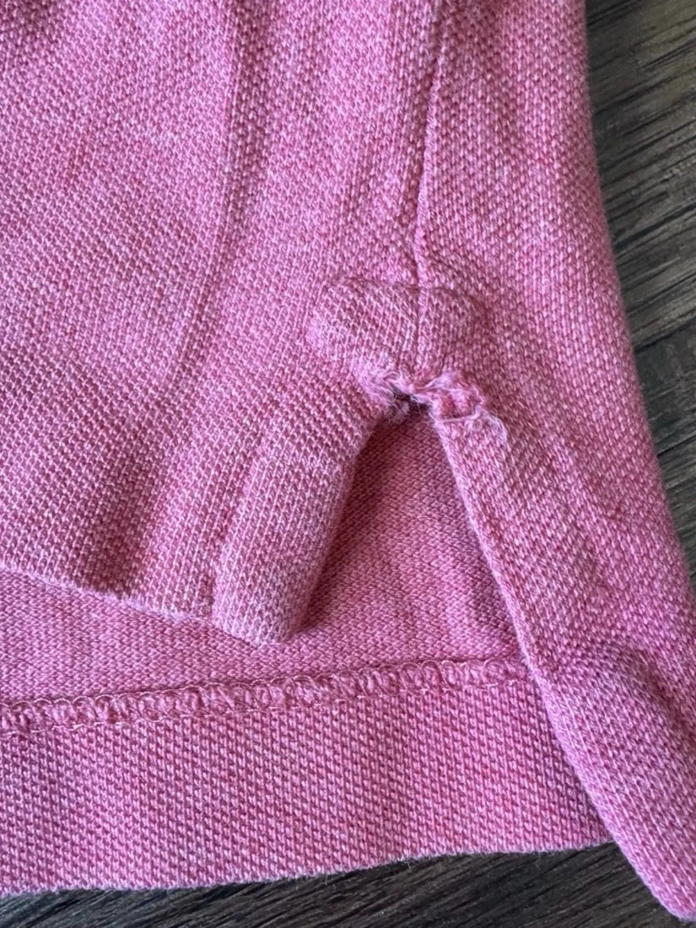 Polo by Ralph Lauren Men's Heather Pink Polo with Navy Pony